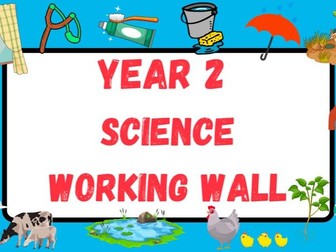 Primary Science Working Wall Year 2 (NC for England) - Display Headings