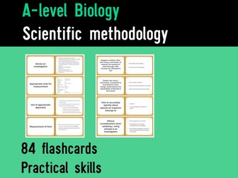 A-level Biology Practical Skills Scientific Methodology Flashcards
