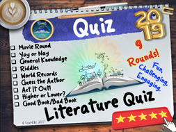 Literature Quiz Teaching Resources