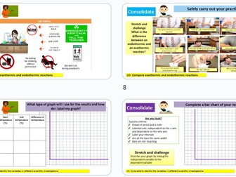 Endothermic and Exothermic reactions (2 lessons ) KS3 Science