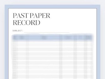 Past Paper Record