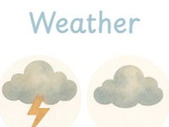 EYFS Neutral Watercolour Weather Symbols
