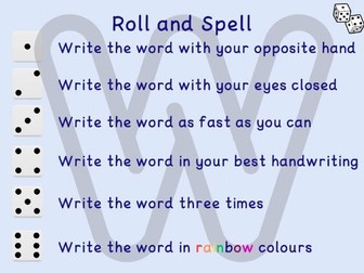 Roll and Spell - Spelling Practice Game
