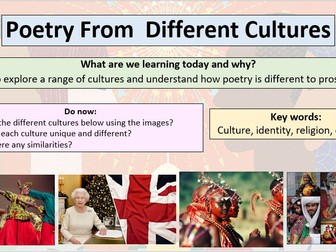 Year 7 (KS3) Poetry From Different Cultures Unit of Work