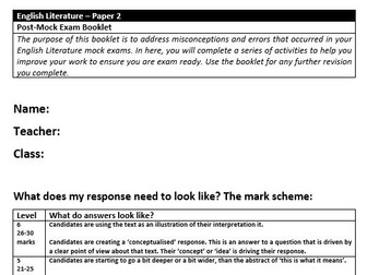 Literature Paper 2 DIRT Lesson