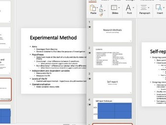 AQA Psychology - Research Methods Powerpoints