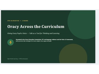 Oracy Across the Curriculum - CPD Course | Giving Every Pupil a Voice