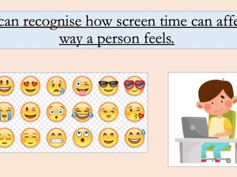 E-safety - recognising how screen time can impact how we feel