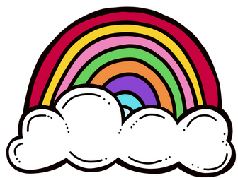 RAINBOW CLOUD CLIP ART