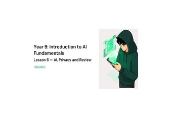 KS3 Yr9 ICT, paper-based, stand alone, introduction to AI, bundle of 6 lessons
