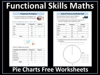 Pie Charts (Statistics) - Level 1 Maths Functional Skills