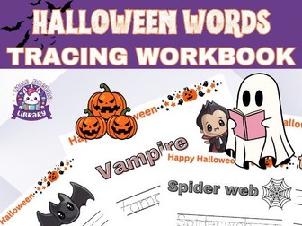 Trick or Trace: Halloween Words Tracing Practice Worksheets
