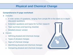 Physical and Chemical Change [Worksheet] | Teaching Resources