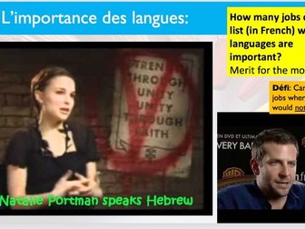 Les langues (importance of languages at work)