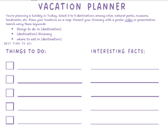 Plan a vacation