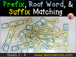 Prefixes and Suffixes Matching Activity | Teaching Resources