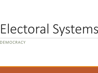 Electoral Systems - FPTP