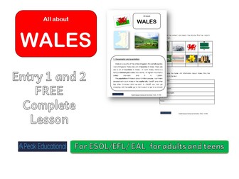 All About  Wales -  ESOL/EAL/ELL/EFL  and Citizenship
