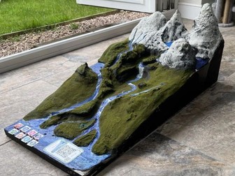 River Topography - 3D Model, perfect for school projects on rivers