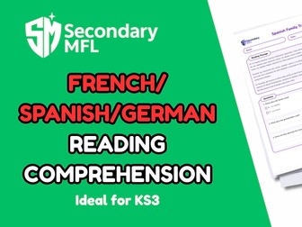 KS3 French Reading Comprehension: Helping with Dinner Preparation | Household Chores