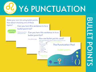 Bullet Points Year 6 Punctuation