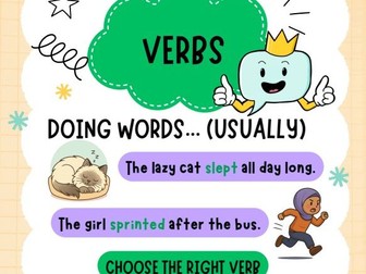 Adjectives, Nouns, Adverbs Poster Pack
