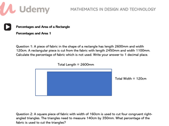 Mathematics in Design and Technology