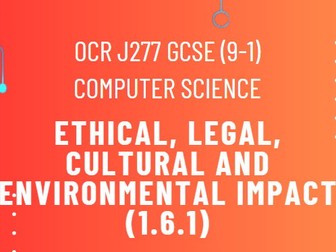 Ethical, Legal, Cultural and Environmental impact J277