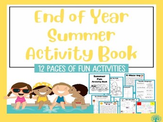 End of Year Summer Fun Activity Book