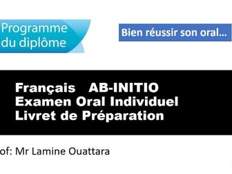 French ab initio_Individual Oral Booklet