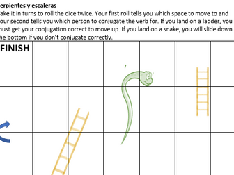 Snakes and ladders template (Serpientes y escaleras)