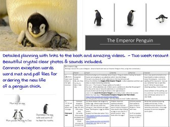 Year 1 Recount with resources and links - The Emperors Egg - 2 Week English Plan. KS1 Recount