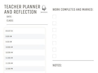 Stress Less Lesson Planner/Reflection