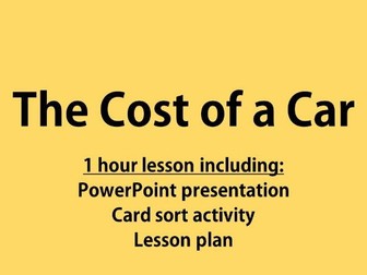 The cost of a car: a lesson to prepare pupils for owning a car