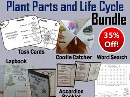 Plants of a Plant and Plant Life Cycle Task Cards and Activities Bundle