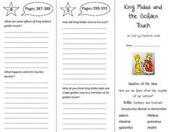 King Midas and the Golden Touch Trifold - Reading Street 5th Grade Unit