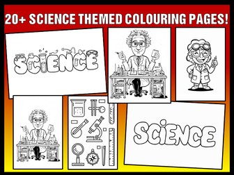 Science Themed Colouring Pages to Use in Science Displays or as fun worksheets. All A4 printables