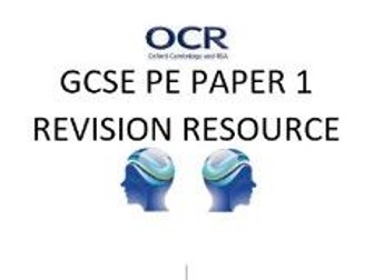 OCR PE GCSE Paper 1 Revision Spider Diagram
