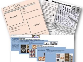 Year 10 GCSE Textiles: Beach Life Project & MC Escher Artist Research Bundle