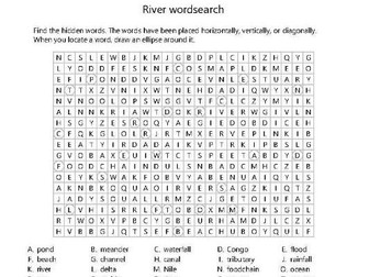 River wordsearch