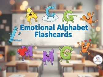 Arabic Alphabet Emotion Flashcards (Printable)