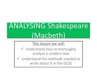 Writing about Shakespeare guide: AQA Literature Paper 1 (Macbeth)