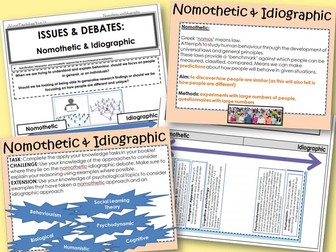 Nomothetic & Idiographic - Year 2 Debates - AQA Psychology