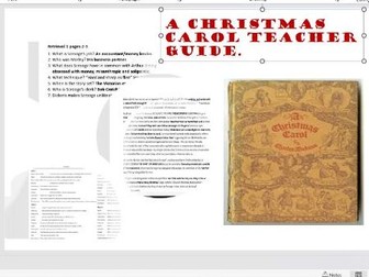 A Christmas Carol teacher guide.