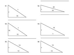 Bundle Pythagoras Equations Algebra Maths Worksheets