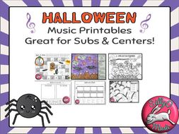 Halloween Music Worksheets