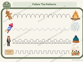 Bonfire Night Pre-Letter Writing Patterns