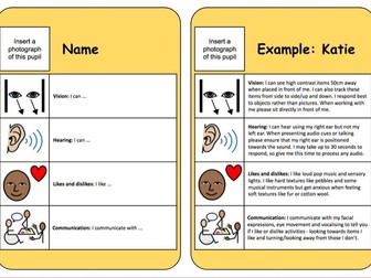 Pupil Passport - PMLD - senses