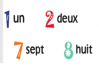 French numbers display to print