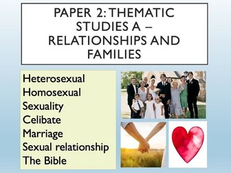 AQA Religious Studies Theme A Relationships and Families - homosexual relationships